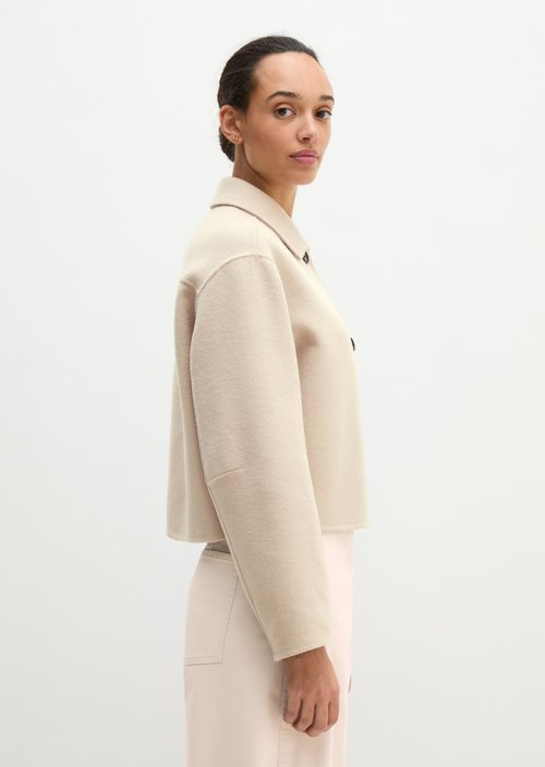 Wool jacket regular — Natural