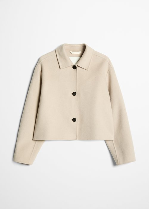 Wool jacket regular — Natural