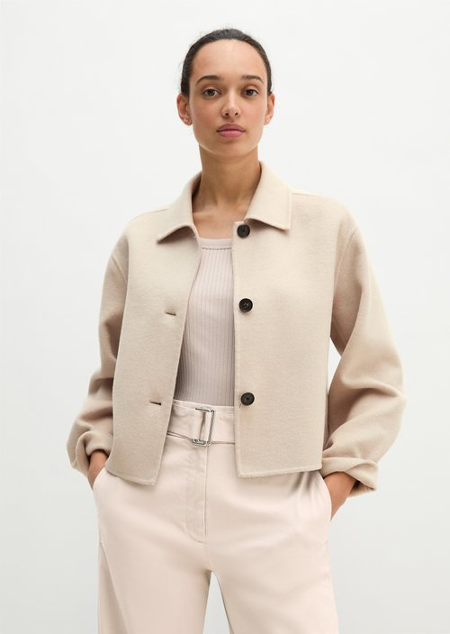 Wool jacket regular — Natural