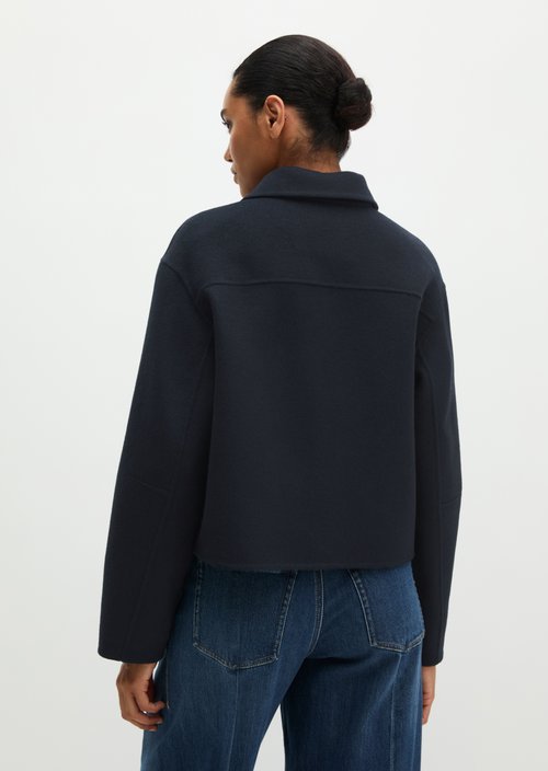 Wool jacket regular — Deep Night Blue