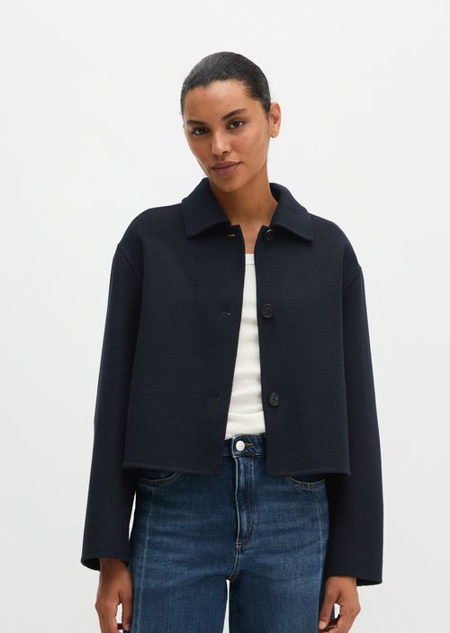 Wool jacket regular — Deep Night Blue