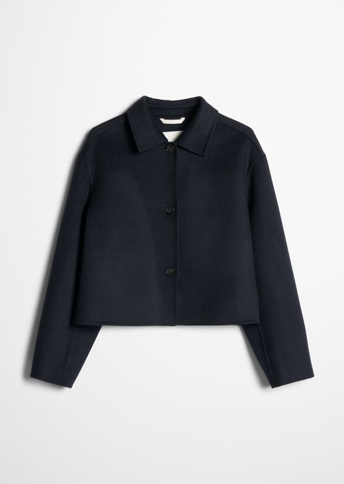 Wool jacket regular — Deep Night Blue