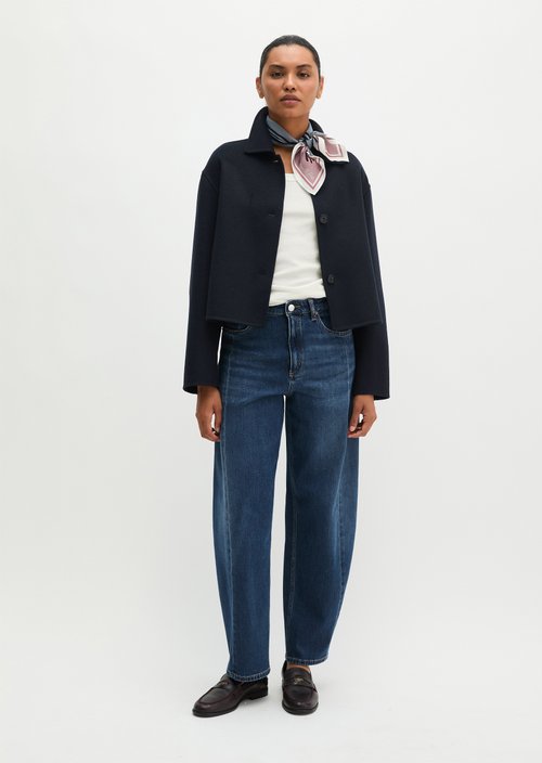 Wool jacket regular — Deep Night Blue