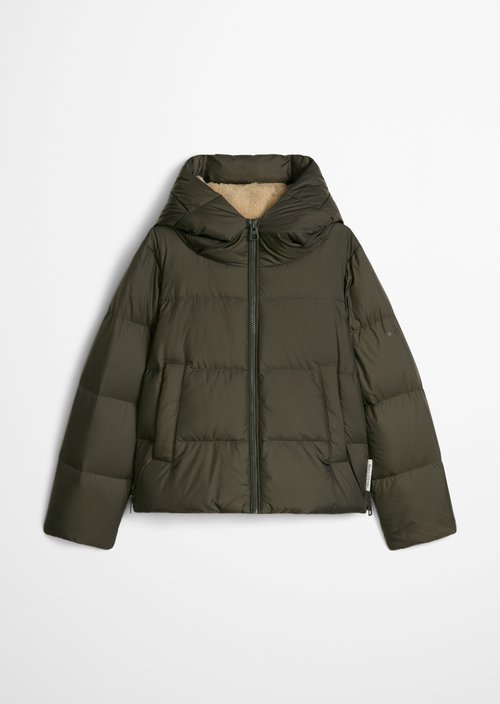 Regular-Fit Quilted Down Jacket with Hood — Dim Shadow