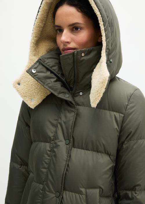 Puffer-Daunenmantel mit Kapuze regular Dim Shadow in Detailansicht