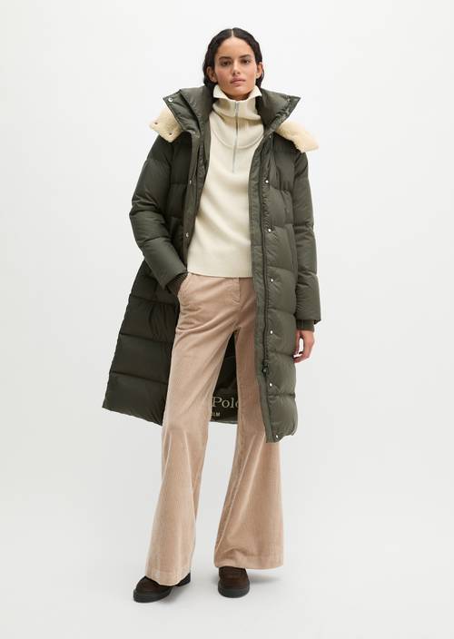 Puffer-Daunenmantel mit Kapuze regular Dim Shadow in Frontalansicht