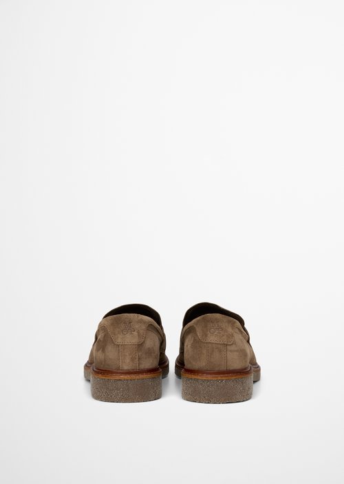 Linus Penny Loafer — Dark Taupe