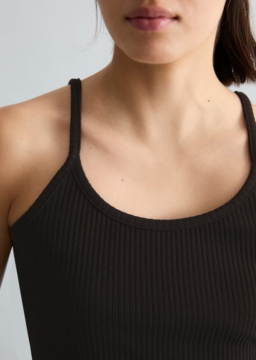 Spaghetti strap top slim — Black