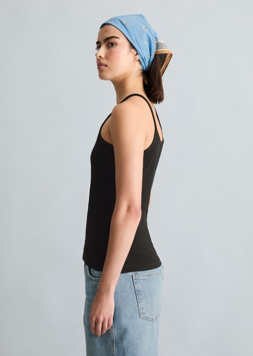 Spaghetti strap top slim — Black
