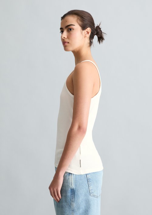 Spaghetti strap top slim — Silky White