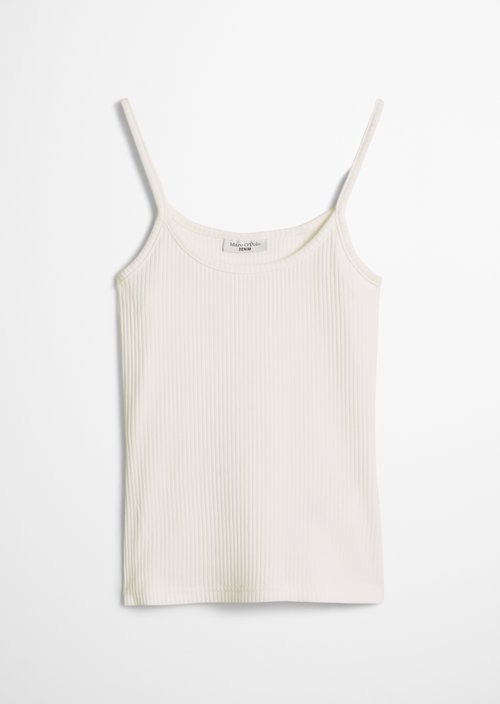 Spaghetti strap top slim — Silky White