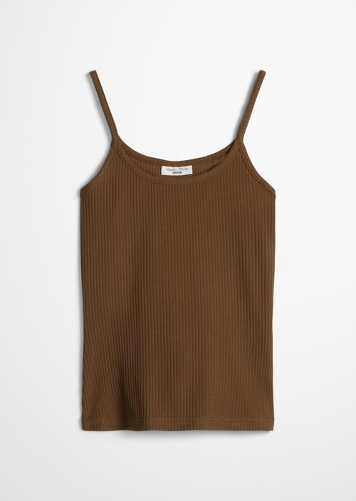 Spaghetti strap top slim — Umbra Brown