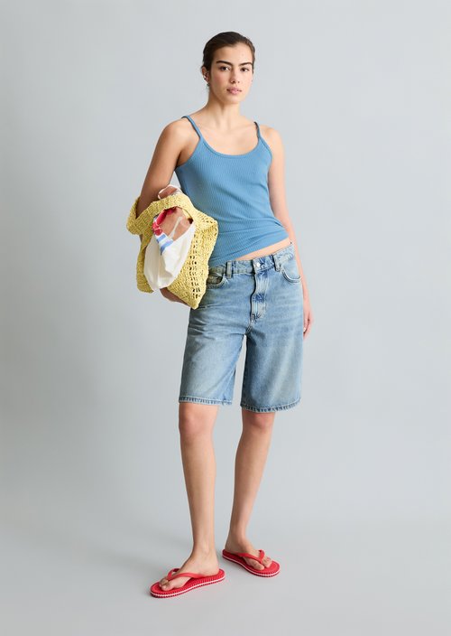 Spaghetti strap top slim — Azure Sky
