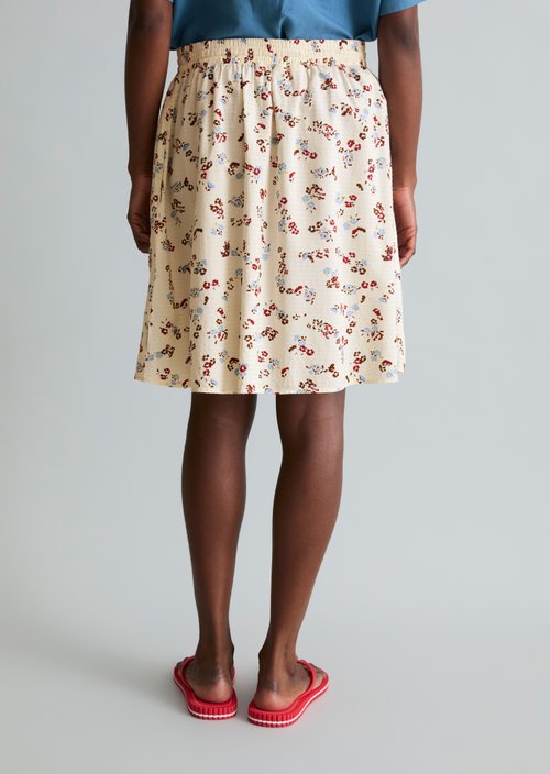 Short flared skirt — Offwhite