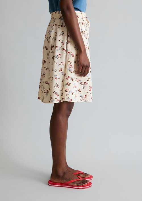Short flared skirt — Offwhite