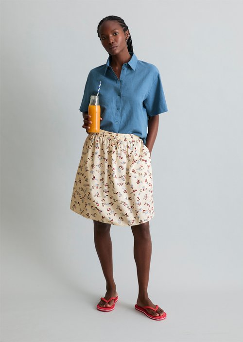 Short flared skirt — Offwhite