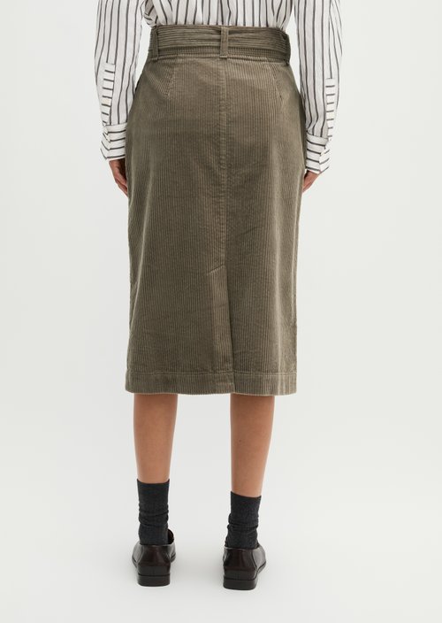 Corduroy skirt regular — Stone Taupe