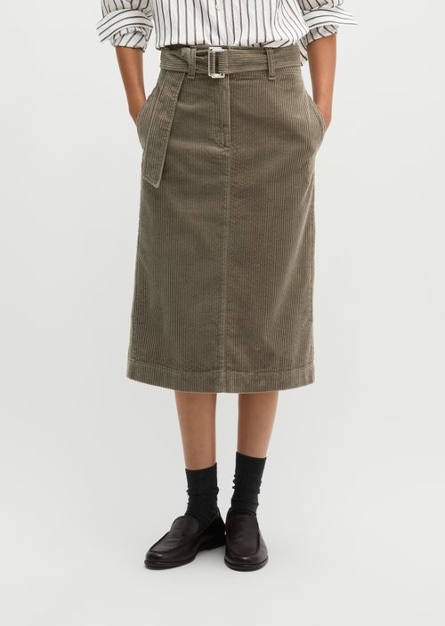 Corduroy skirt regular — Stone Taupe