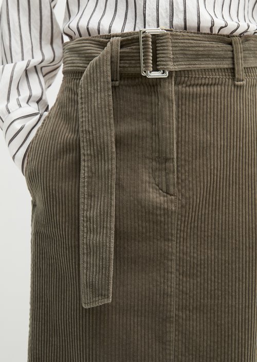 Corduroy skirt regular — Stone Taupe