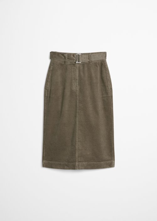 Corduroy skirt regular — Stone Taupe