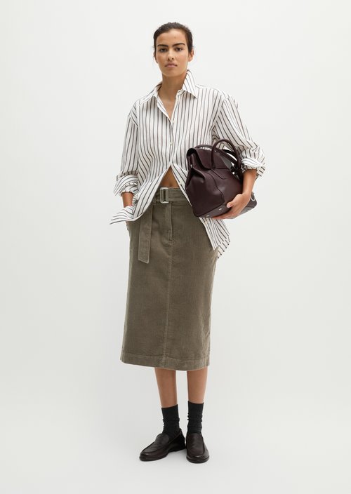 Corduroy skirt regular — Stone Taupe