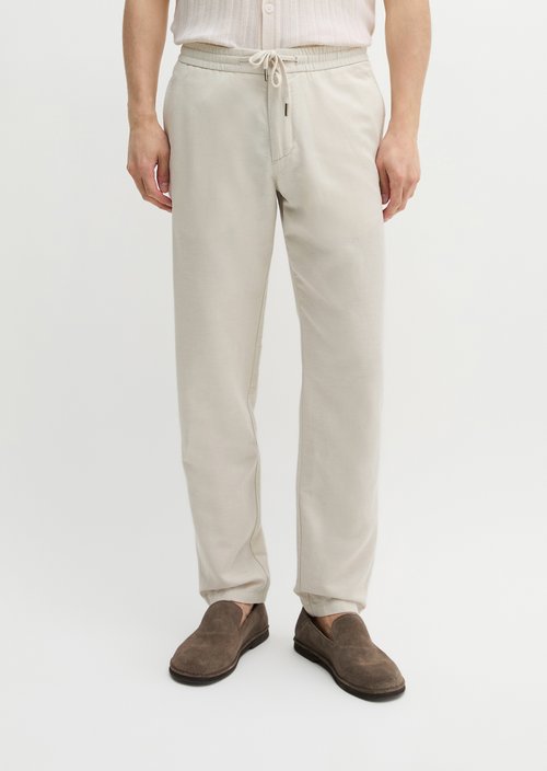Chino model Osby Jogger tapered — Grey Silk