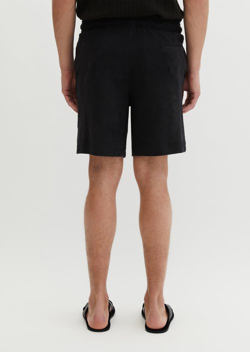 Regular terry shorts — Black