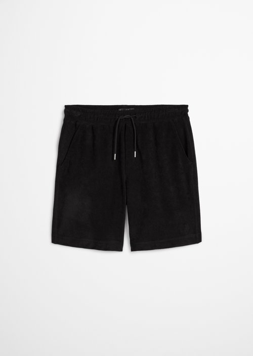 Regular terry shorts — Black