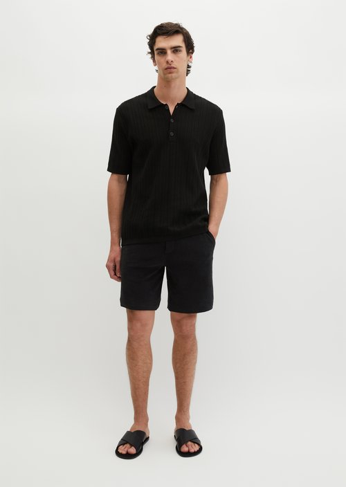 Regular terry shorts — Black