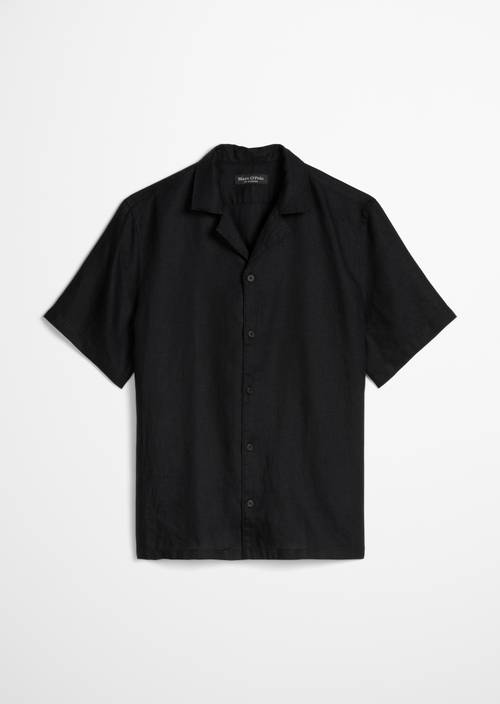 Kurzarm-Hemd regular Black in freigestellter Ansicht ohne Model