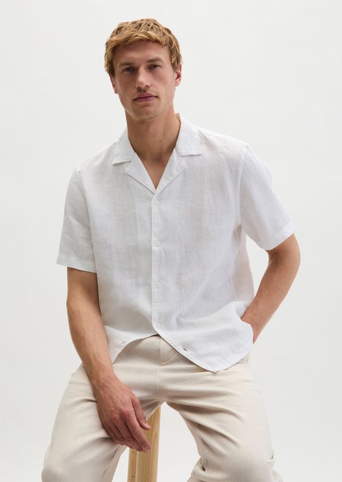 Regular short-sleeved shirt — White
