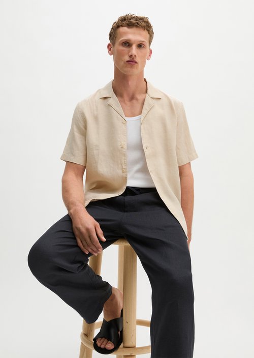 Regular short-sleeved shirt — Grey Silk