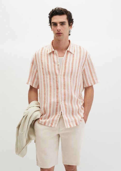 Regular short-sleeved shirt — Medium Orange