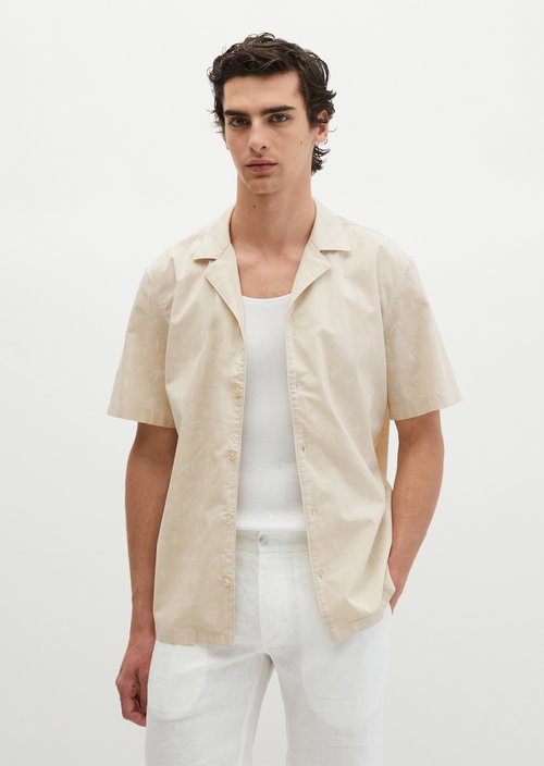 Regular short-sleeved shirt — Medium Brown