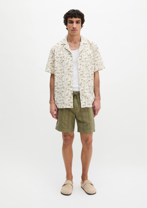 Regular short-sleeved shirt — Medium Beige