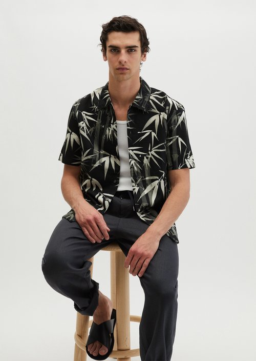 Regular short-sleeved shirt — Medium Grey