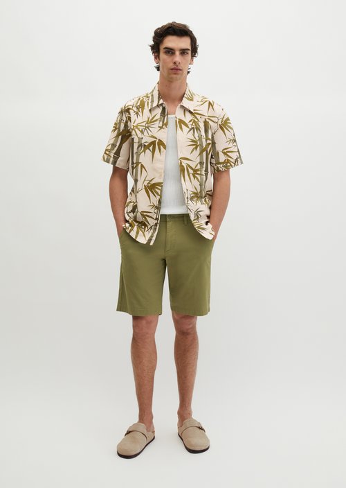 Regular short-sleeved shirt — Medium Brown