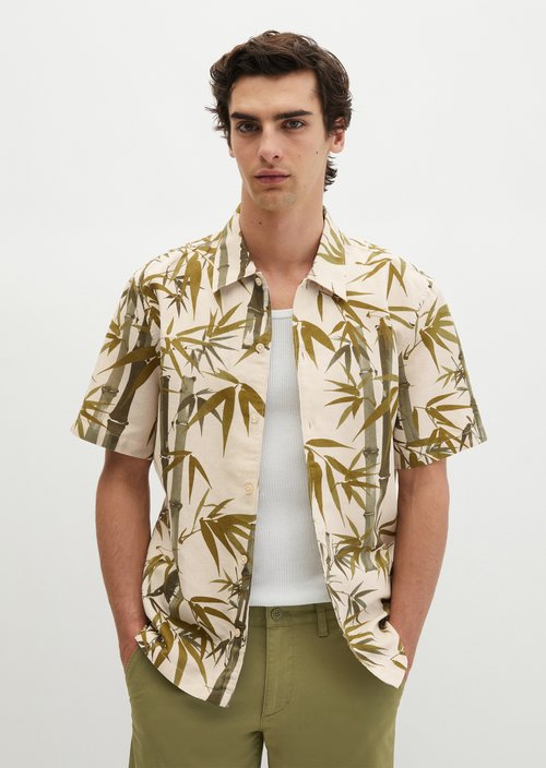 Regular short-sleeved shirt — Medium Brown