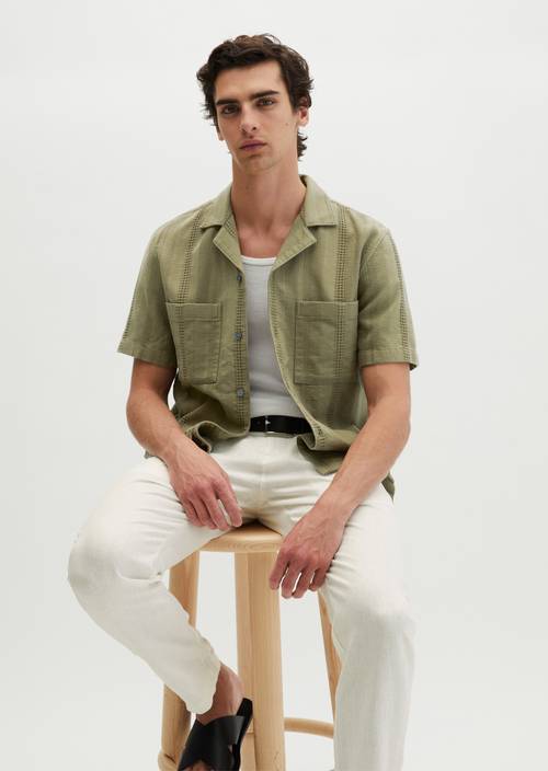 Chemise à manches courtes regular Fresh Seaweed en vue de face