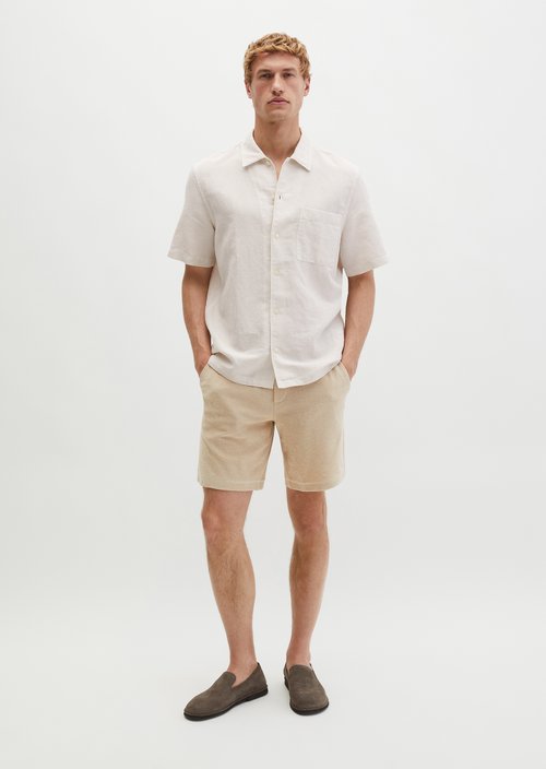 Regular short-sleeved shirt — Medium Brown