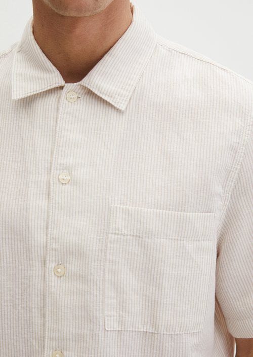 Regular short-sleeved shirt — Medium Brown