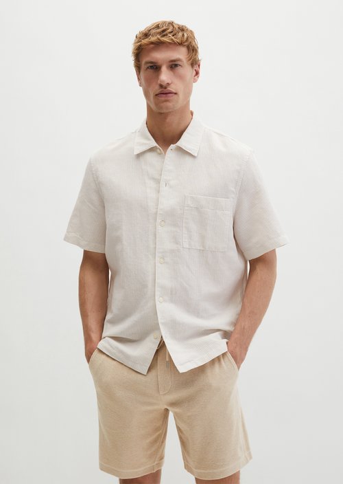 Regular short-sleeved shirt — Medium Brown