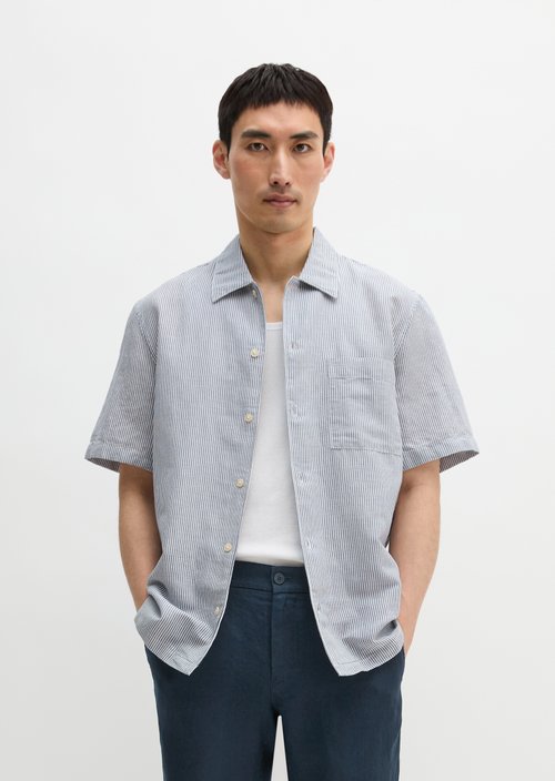 Regular short-sleeved shirt — Medium Blue