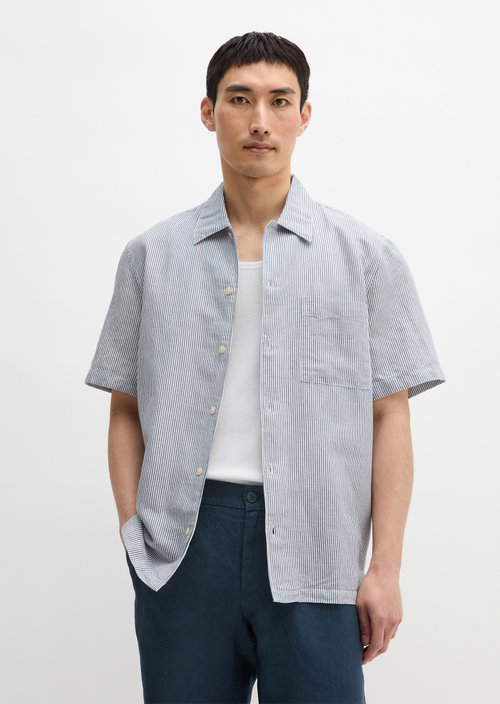 Regular short-sleeved shirt — Medium Blue