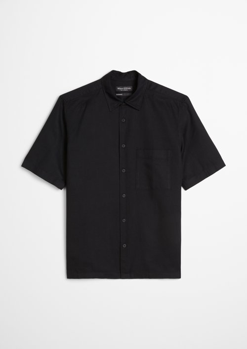 Regular short-sleeved shirt — Black