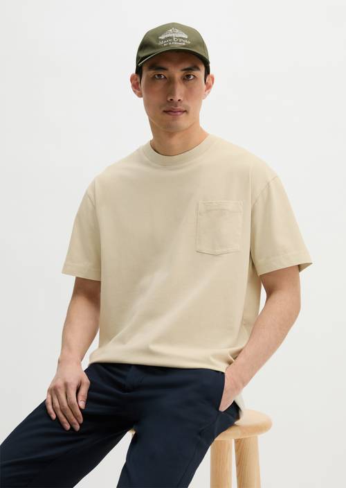 Relaxed T-shirt Grey Silk in front view