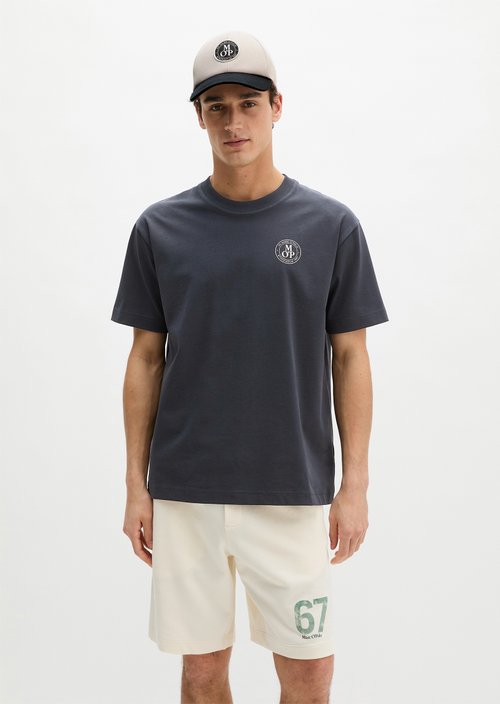 MOP Club '67 Football T-Shirt, Heavy Jersey, Oversize — Dark Navy
