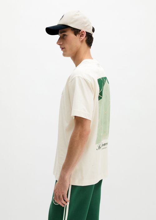 MOP Club '67 Football T-Shirt, Heavy Jersey, Oversize — White Cotton