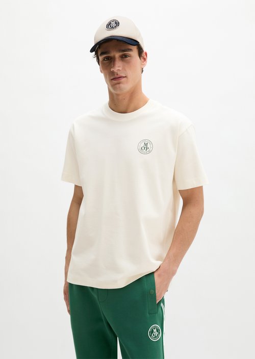 MOP Club '67 Football T-Shirt, Heavy Jersey, Oversize — White Cotton