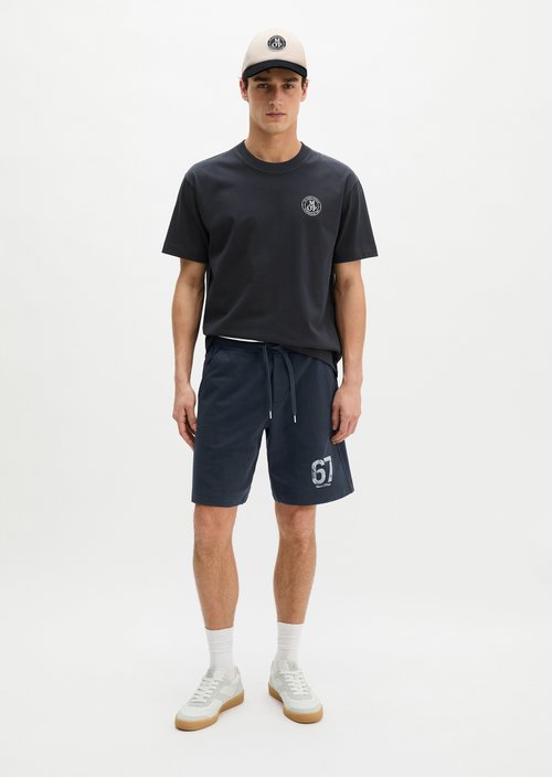 MOP Club '67 Football T-Shirt, Heavy Jersey, Oversize — Dark Navy